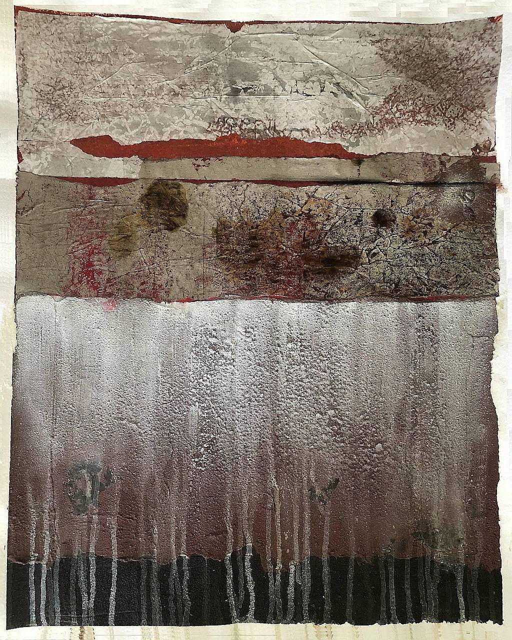 Papierarbeit im Glasrahmen - 80cm x 60cm